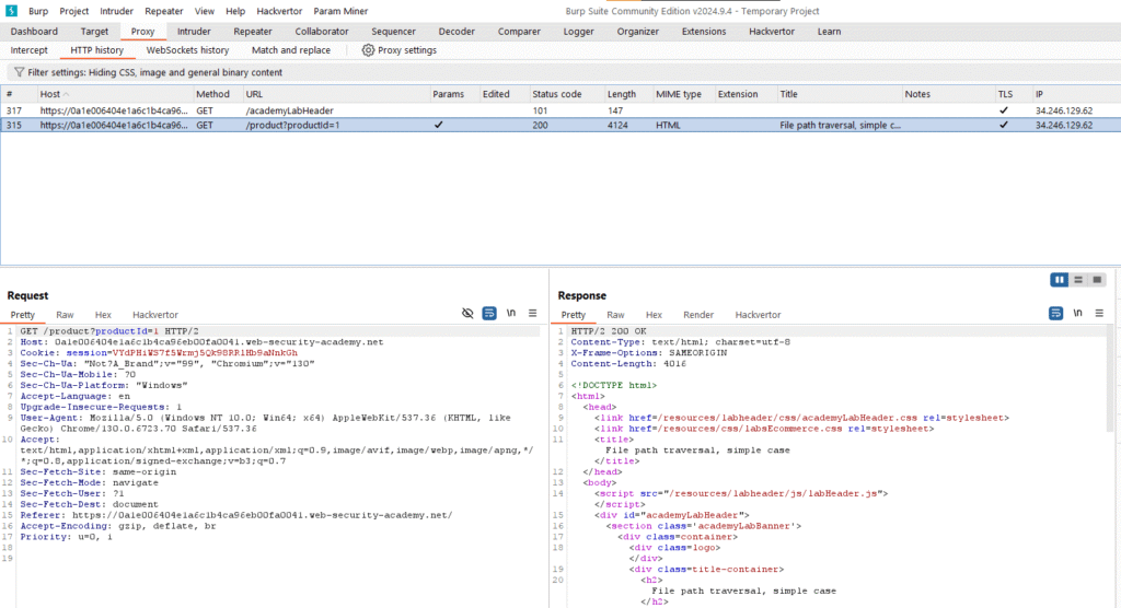 File path traversal, simple case